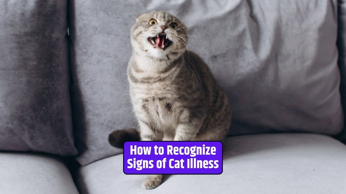 signs of cat illness, recognizing cat illness, cat health, cat illness symptoms, feline health,